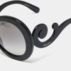 Prada Black/Grey Gradient SPR27N Baroque Round Sunglasses