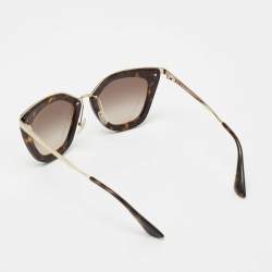 Pre Owned Prada Brown SPR53S Gradient Cat Eye Sunglasses