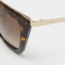 Pre Owned Prada Brown SPR53S Gradient Cat Eye Sunglasses