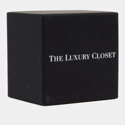 Pre Owned Prada Green Ostrich Leather Gold Tone Bracelet