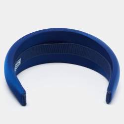 Prada Bluette Nylon Enameled Logo Wide Headband