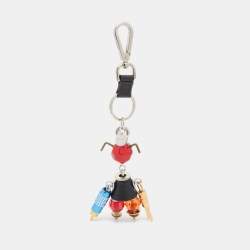 مملوكة مسبقًا Prada Multicolor Saffiano Leather Robot Keyring/ Bag Charm