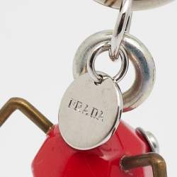 مملوكة مسبقًا Prada Multicolor Saffiano Leather Robot Keyring/ Bag Charm