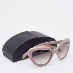 Prada Dusty Pink/ Grey Gradient SPR 08R Cat Eye Sunglasses