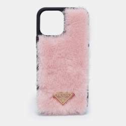 Prada Pink/Black Shearling iPhone 13 Pro Max Cover