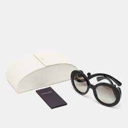 Prada Black SPR27N Baroque Round Sunglasses