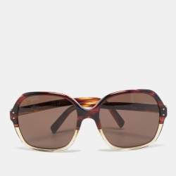 Prada Burgundy/Brown SPR 17M Oversized Sunglasses