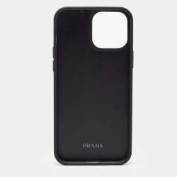 Prada Black/Gold Leather And Faux Crystal iPhone 13 Pro Max Case