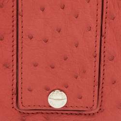 Prada Red Ostrich Luggage Name Tag