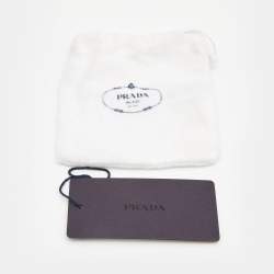Pre Owned Prada Flower Crystal SIlver Tone Brooch