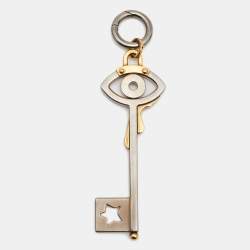 Prada Two Tone Metal Key Ring