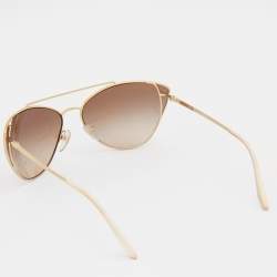 Prada Gold/Brown SPR 65V Aviator Sunglasses