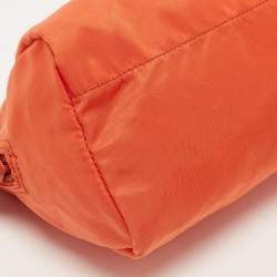 Prada Orange Nylon Cosmetic Pouch