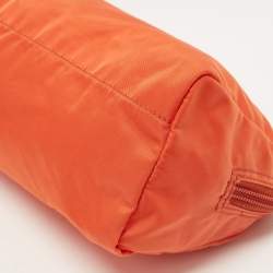 Prada Orange Nylon Cosmetic Pouch