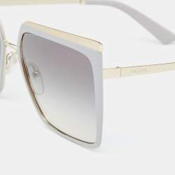 Prada Gold/Grey Gradient SPR58W Oversized Square Sunglasses