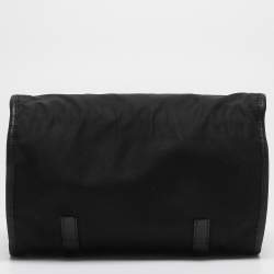 Prada Black Nylon and Leather Foldable Toiletry Pouch