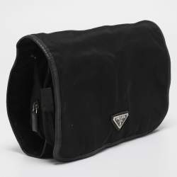 Prada Black Nylon and Leather Foldable Toiletry Pouch