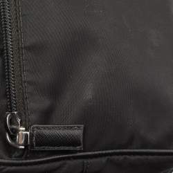 Pre Owned Prada Black Nylon Logo Cosmetic Pouch 