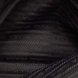 Pre Owned Prada Black Nylon Logo Cosmetic Pouch 