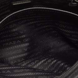 Pre Owned Prada Black Nylon Logo Cosmetic Pouch 