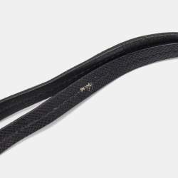 Prada Black Saffiano Leather Badge Holder