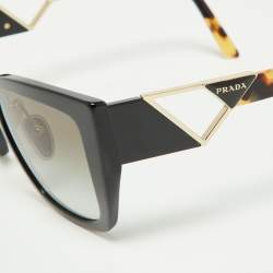 Prada Black/Green Gradient SPR21YS Rectangle Sunglasses