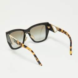 Prada Black/Green Gradient SPR21YS Rectangle Sunglasses