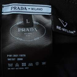 Prada Black Re-Nylon Bucket Hat L