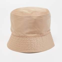 Pre Owned Prada Beige Nylon Bucket Hat M