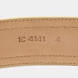 Prada Cream Patent Leather Buckle Belt 85CM