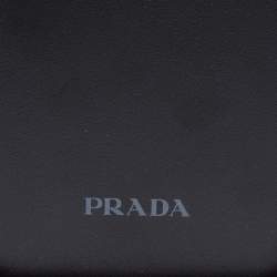 Prada Black/Silver Rubber and Suede Crystals Embellished iPhone 13 Pro Case
