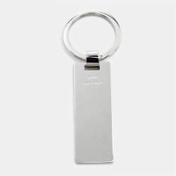 Prada Enamel Silver Tone Key Chain