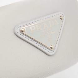 Pre Owned Prada Grey Triangle Logo Re-Nylon Headband