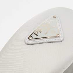 Pre Owned Prada Grey Triangle Logo Re-Nylon Headband