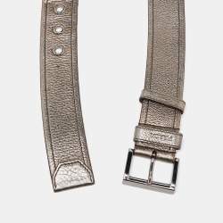 Prada Metallic Leather Buckle Belt 80CM