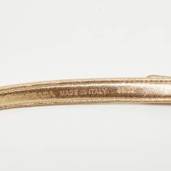 Prada Gold Sequins and Leather Slim Belt 80CM