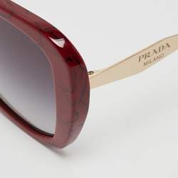 Prada Black Gradient SPR 03Y Butterfly Sunglasses