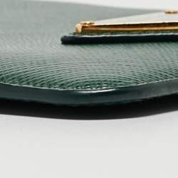 Prada Green Saffiano Leather Phone Strap Case