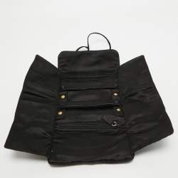 Pre Owned Prada Black Satin Foldable Travel Pouch