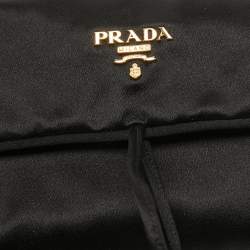 Pre Owned Prada Black Satin Foldable Travel Pouch