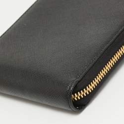 Prada Black Saffiano Lux Leather Phone Crossbody Bag