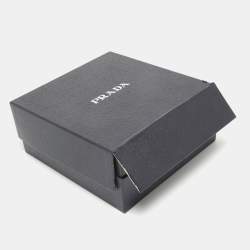 Prada Black Crystals Embellished Satin Oversized Head Band One Size