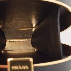 Prada Black Saffiano Leather Minaudière Belt