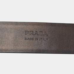 Prada Black Saffiano Leather Minaudière Belt
