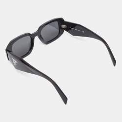 Prada Black SPR 17W Symbole Rectangular Sunglasses