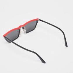 Prada Black/Red SPR 19U Rectangular Sunglasses