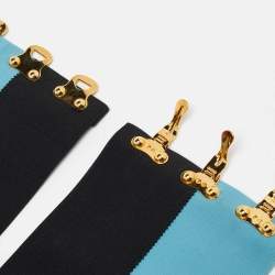 Prada Black/Blue Elastic Waist Belt M