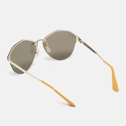 Prada Gold Mirrored SPR64T Geometric Sunglasses