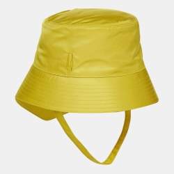 Prada Yellow Re-Nylon Pouch Detail Bucket Hat L