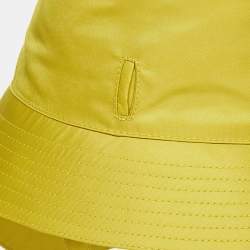 Prada Yellow Re-Nylon Pouch Detail Bucket Hat L